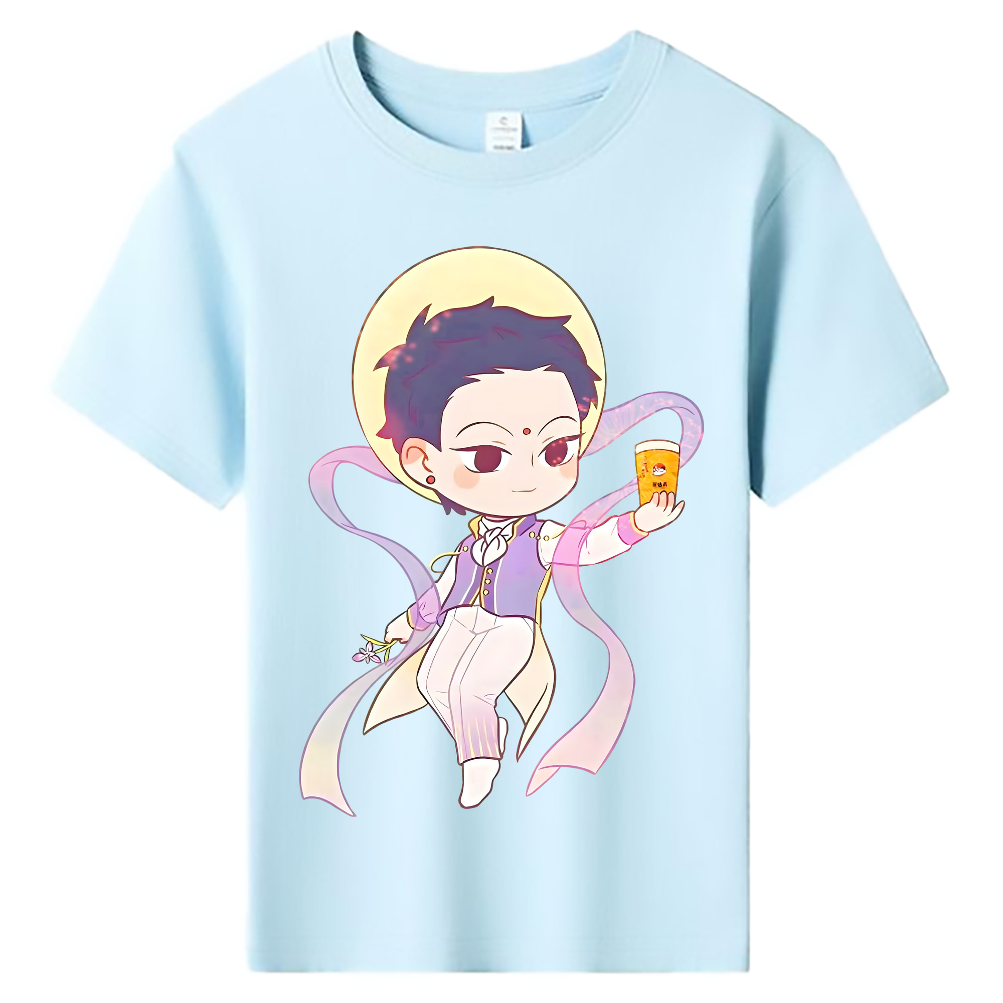 （画像用） Ne Zha 2 ナタ 魔童の大暴れ 綿100％キッズTシャツ（フロントプリント）
